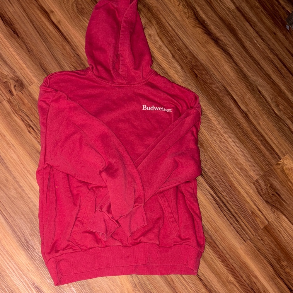 red budweiser hoodie- medium